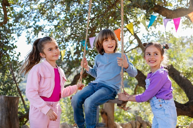 Children having fun at summer camp