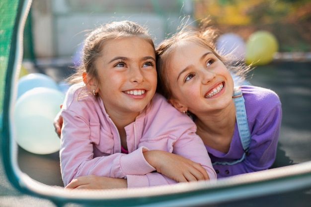 Free photo children having fun at summer camp