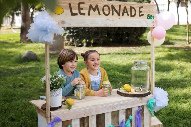 Children having lemonade stand