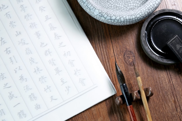 Free Photo chinese calligraphy scene text:chinese ancient prose