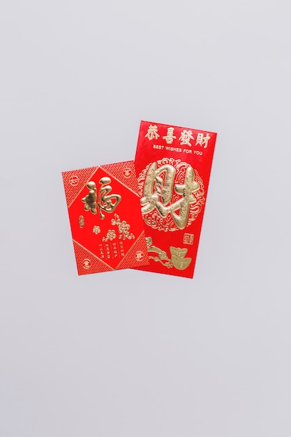 Free Photo chinese cards on white background