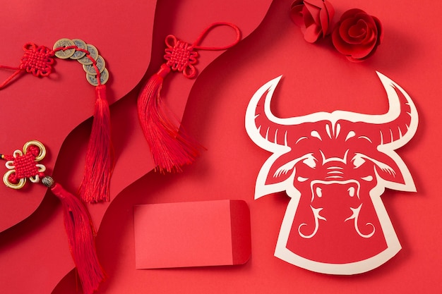 Free photo chinese new year concept in isometric style