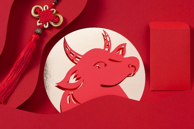 Free photo chinese new year concept in isometric style