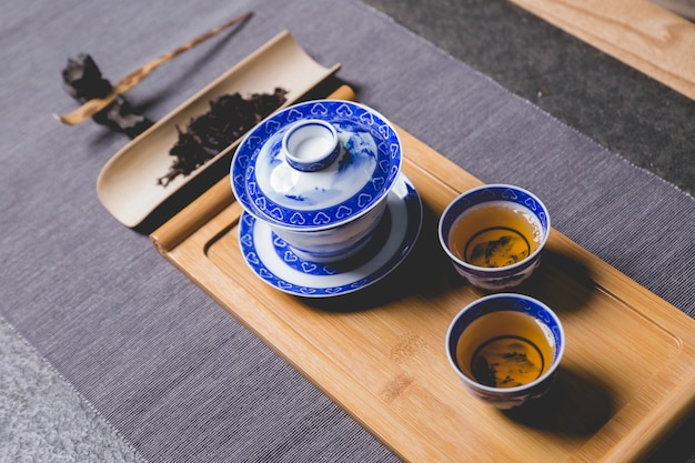 Free photo chinese tea set