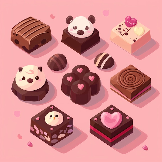 Free photo chocolate cartoon illustration