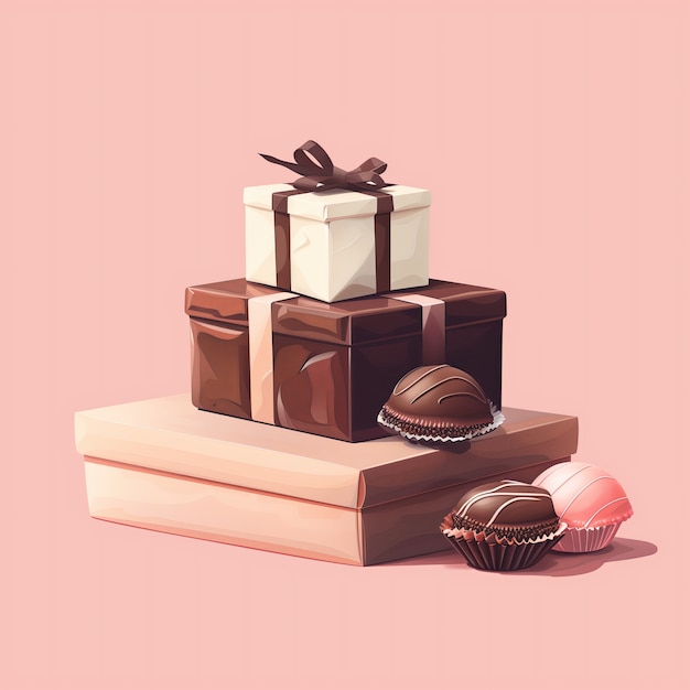 Free photo chocolate cartoon illustration