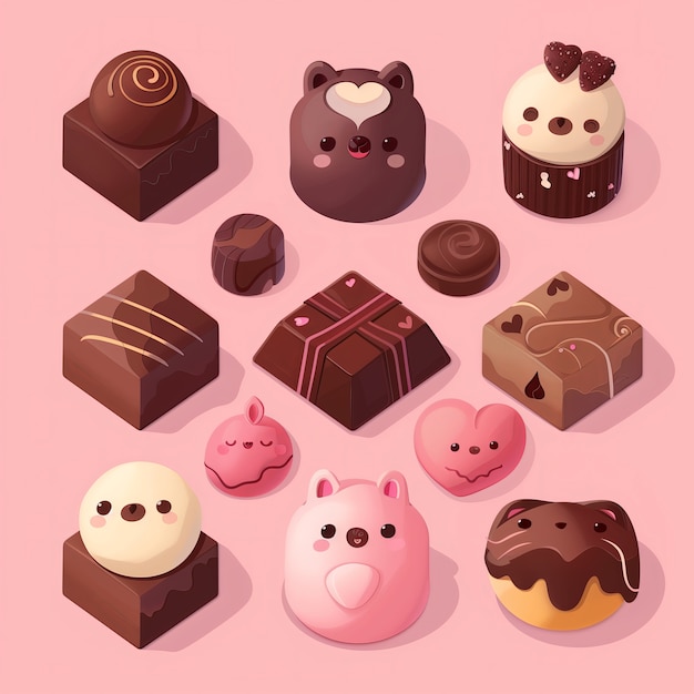 Free photo chocolate cartoon illustration