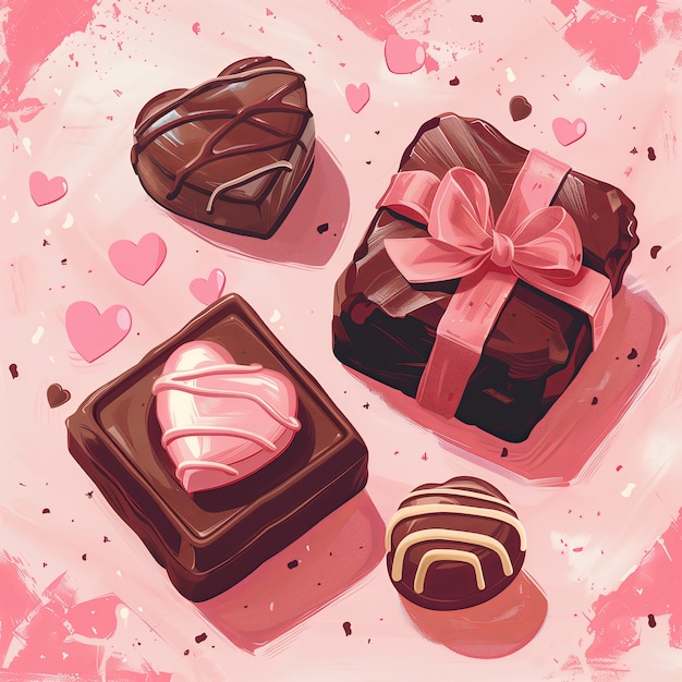 Chocolate cartoon illustration