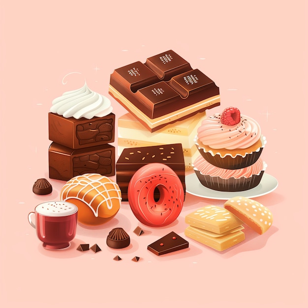 Free Photo chocolate cartoon illustration