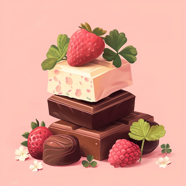 Free Photo chocolate cartoon illustration