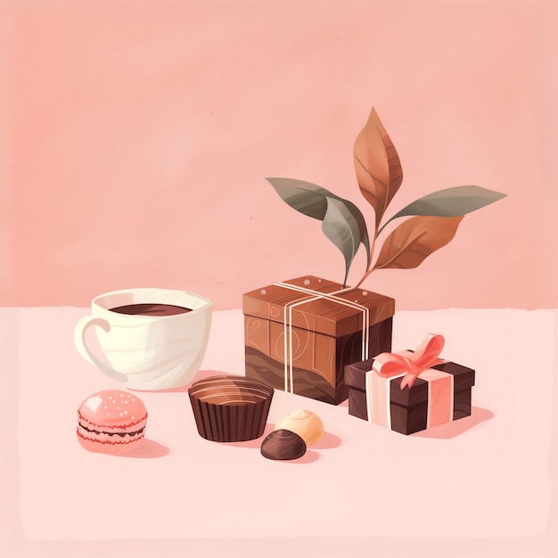 Free Photo chocolate cartoon illustration