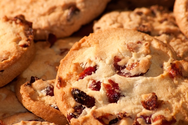 Chocolate chip cookies background