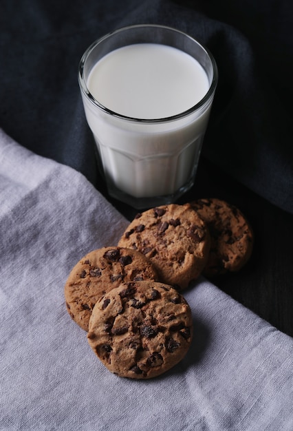 Chocolate cookies with chocolate chips