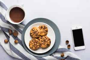 Free photo chocolate cookies