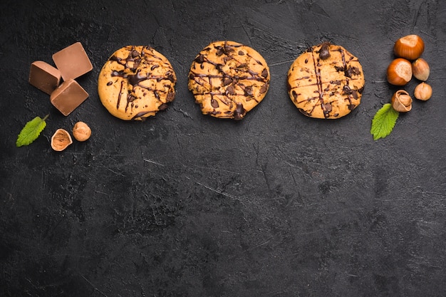 Free photo chocolate cookies