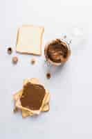 Free photo chocolate cream toast