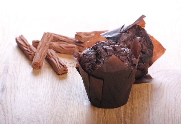 Free photo chocolate cupcake