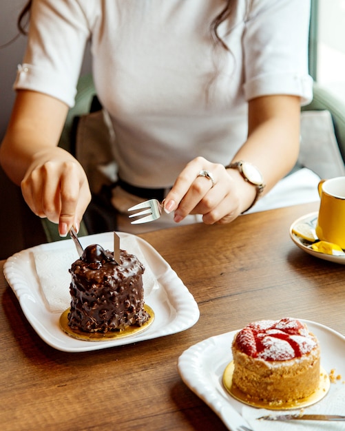 Free Photo chocolate dessert on the table