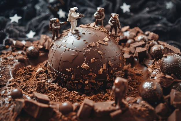 Free Photo chocolate fantasy world ball