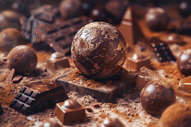 Chocolate fantasy world ball