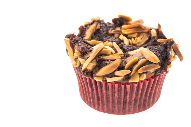 Free photo chocolate muffin with peanuts