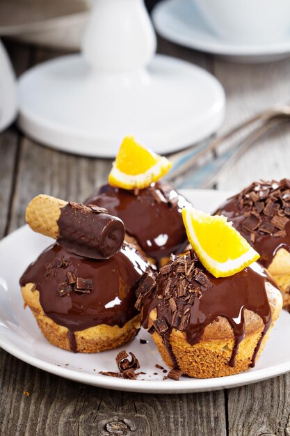 Chocolate orange marble cake