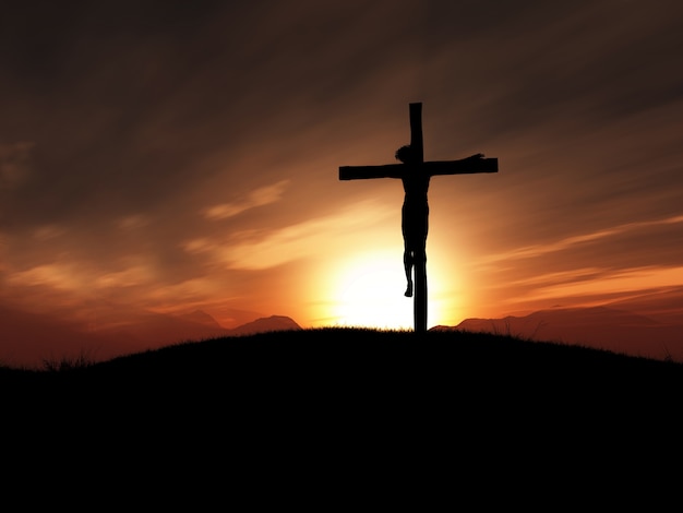 Free Photo christ crucified in the cross