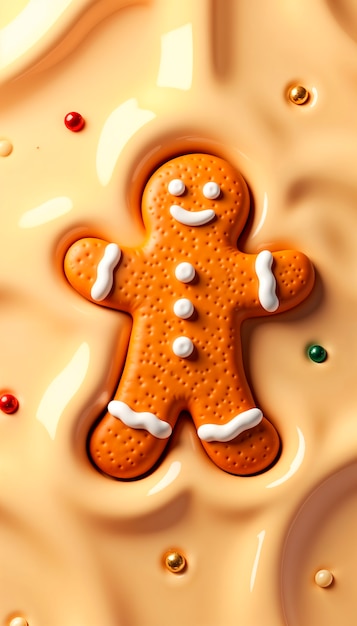 Free Photo christmas 3d gingerbread man