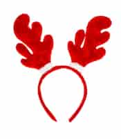 Free photo christmas antlers of deer isolated on white background