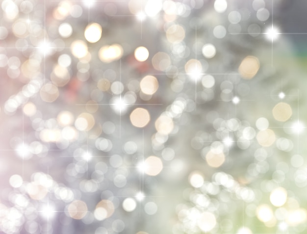 Free Photo christmas background of bokeh lights and stars