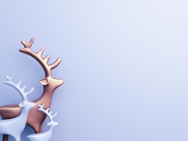 Free photo christmas background composition with decorative deer