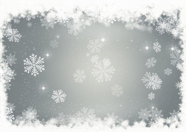 Free photo christmas background of decorative snowflakes