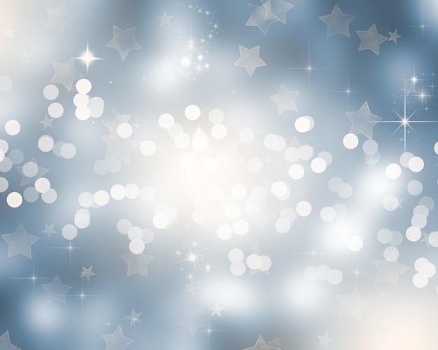 Free Photo christmas background with bokeh lights and starry design