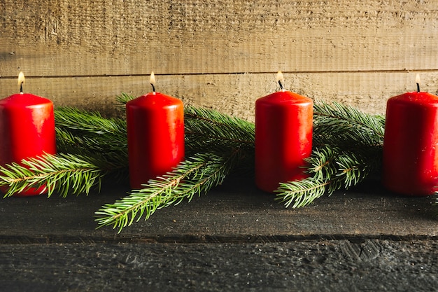 Free photo christmas background with four candles