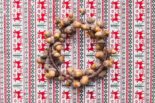 Free photo christmas background with hazelnuts