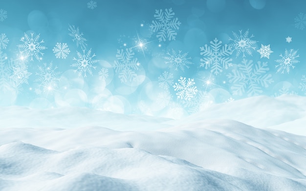 Christmas background with snow