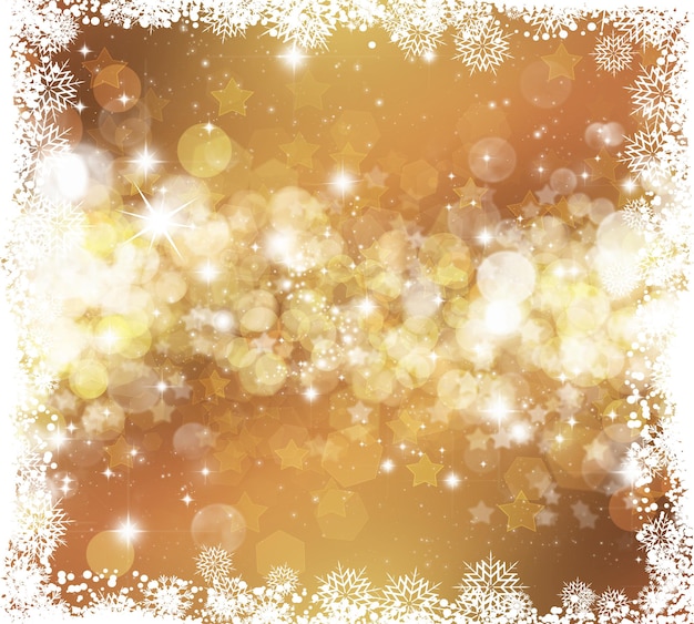 Christmas background with snowflake border