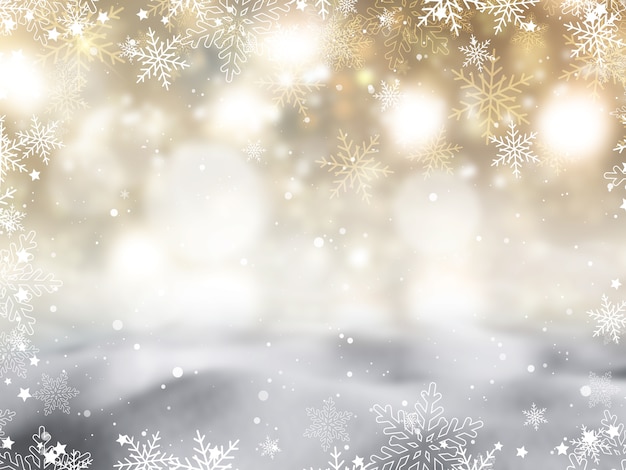 Free photo christmas background with snowflakes and stars design