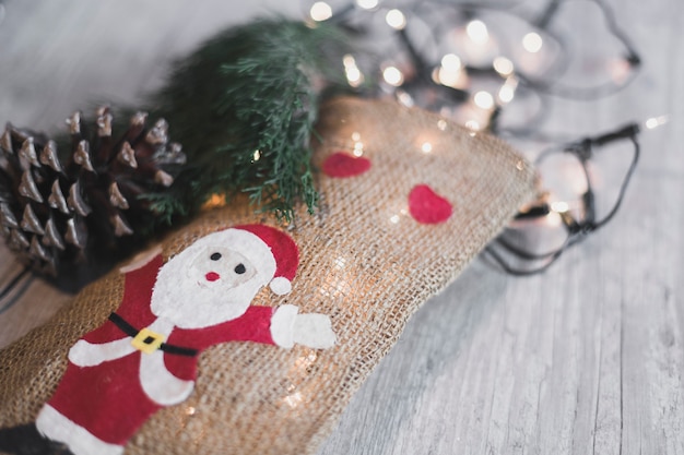 Free Photo christmas background with sock