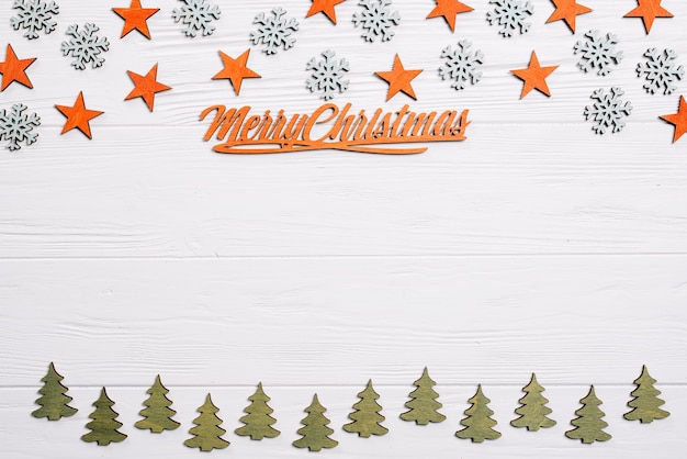 Free Photo christmas background with stars on top