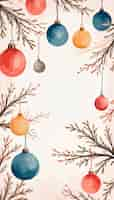 Free photo christmas bauble background illustration