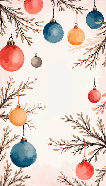 Free Photo christmas bauble background illustration