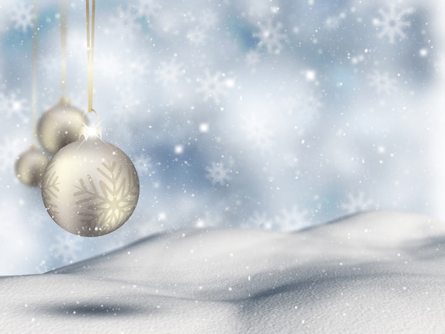 Free Photo christmas bauble background