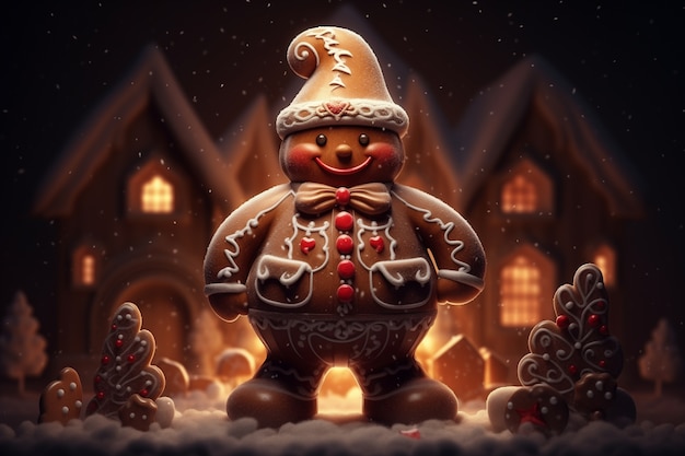 Free Photo christmas celebration with gingerbread