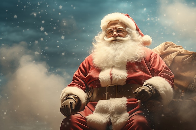 Free Photo christmas celebration with santa claus