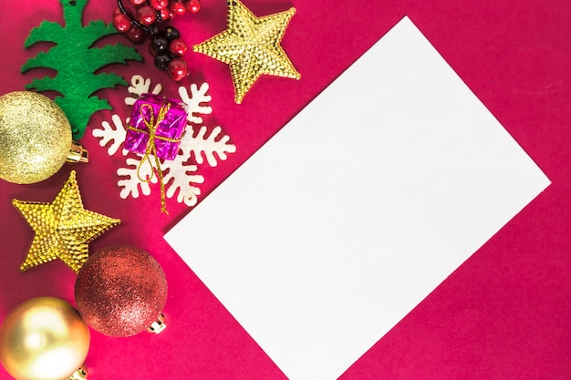 Free Photo christmas composition with diagonal paper