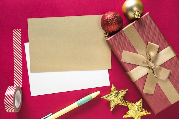 Christmas concept with envelope