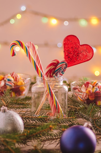 Christmas decoration and candies