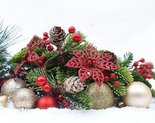 Christmas decoration on a white background