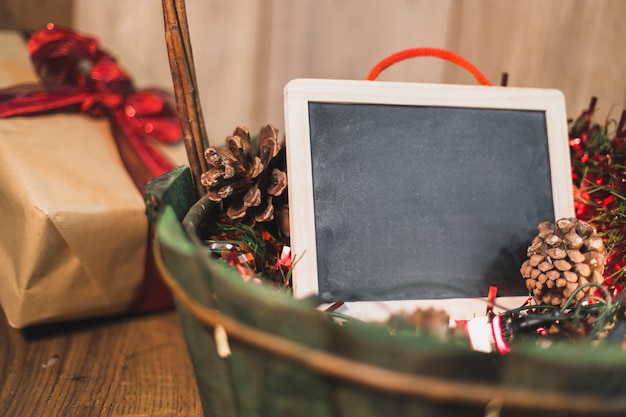 Christmas decoration with slate